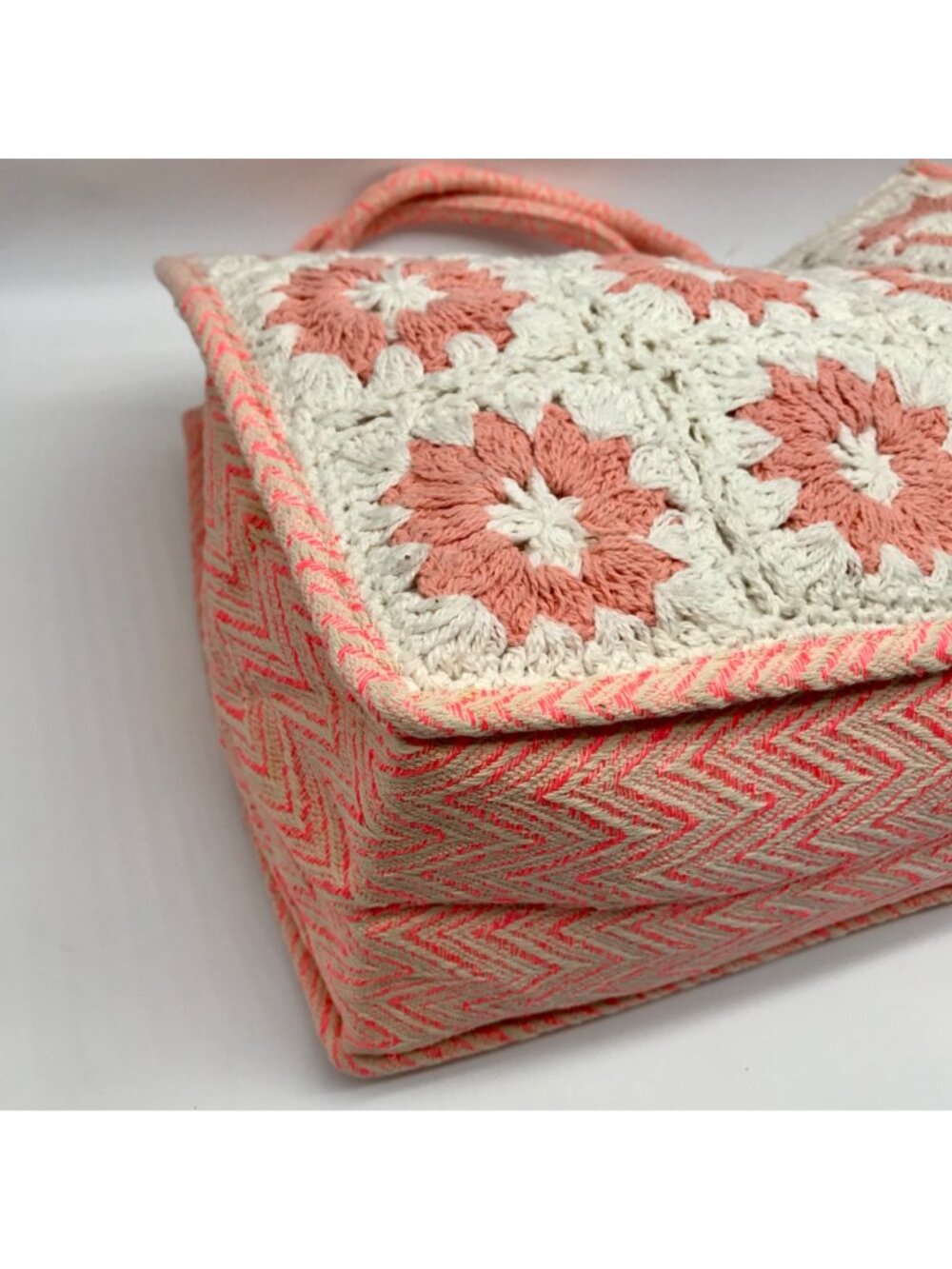 Pink Chevron Pattern Tote Bag - Picture 7 of 10